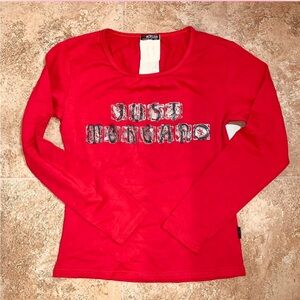 Y2K Morgan De Toi sparkly beaded long sleeve top ♥️🖤🍒🌹✨